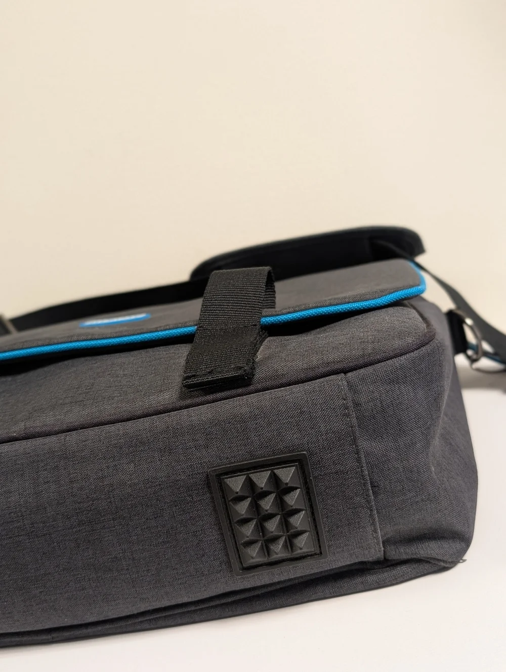 Ted Baker London Laptop Messenger Bag Gray Blue Trim NWT Bodywear Work Travel